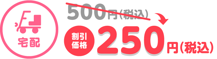 宅配 割引価格250円（税込）