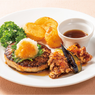 油淋鶏&おろしハンバーグ
