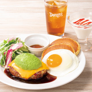 アボカドチーズハンバーグ&パンケーキ