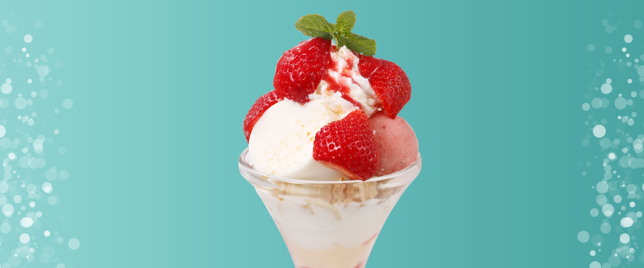 あまおうのミルクプリンミニパルフェ デニーズ