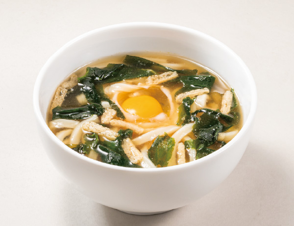 月見わかめうどん