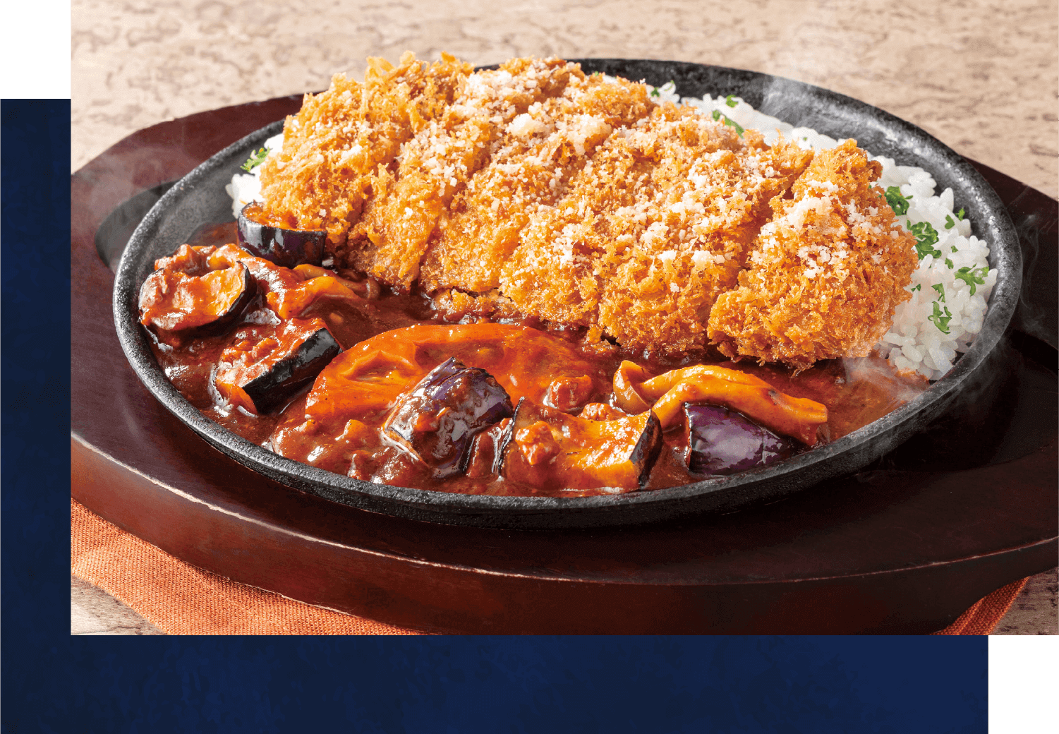 サクサクカツレツ＆焼きライス～秋のデミミートソース