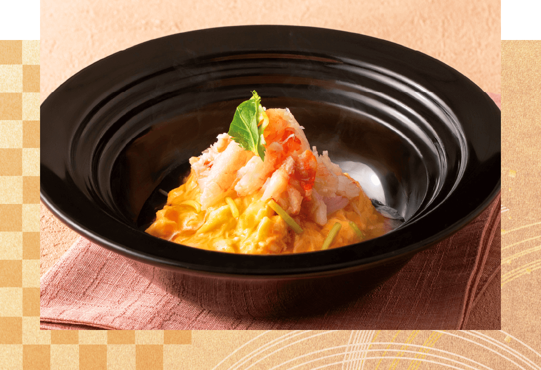 蟹とふわとろたまご、大根のあんかけ