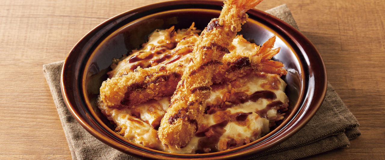  海老フライチキンピラフドリア