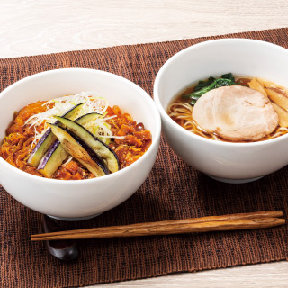 肉味噌丼&ミニラーメン