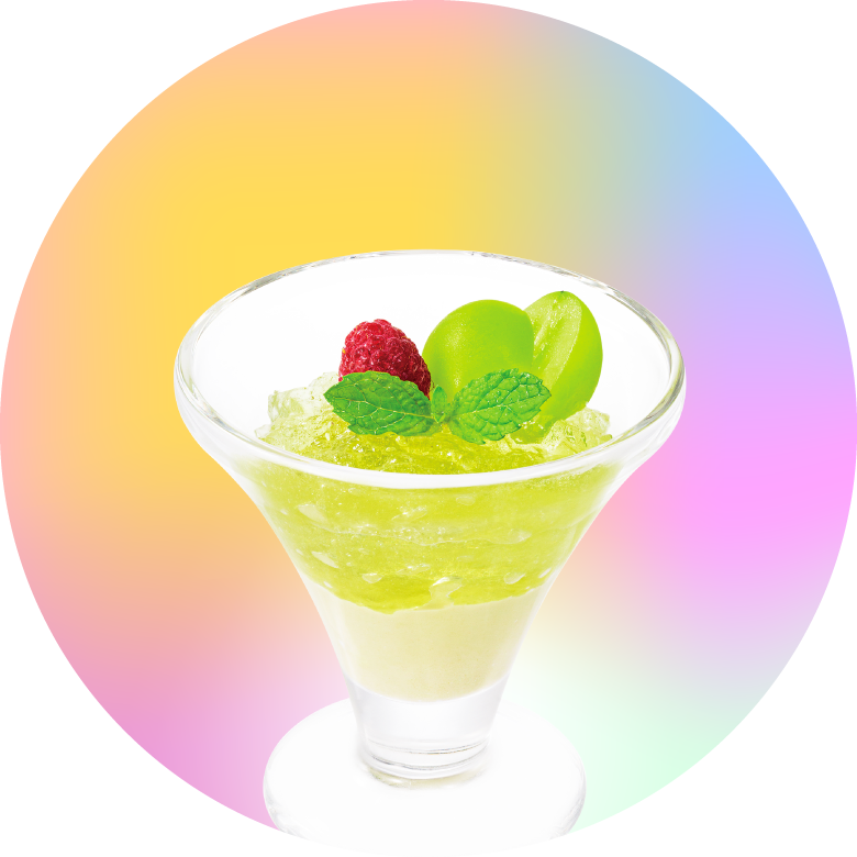 白ぶどうのゼリー仕立て