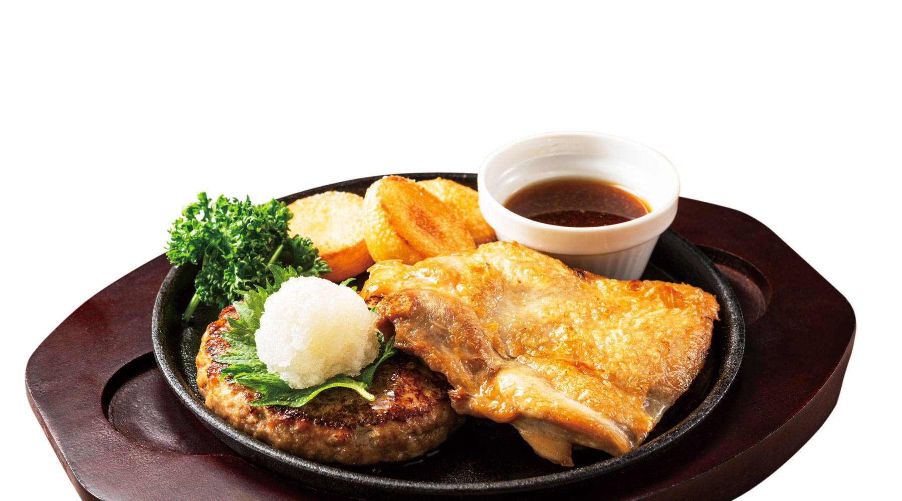 おろしハンバーグ＆米どりのグリル