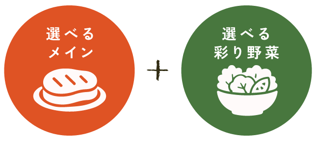 選べるメイン＋選べる彩り野菜