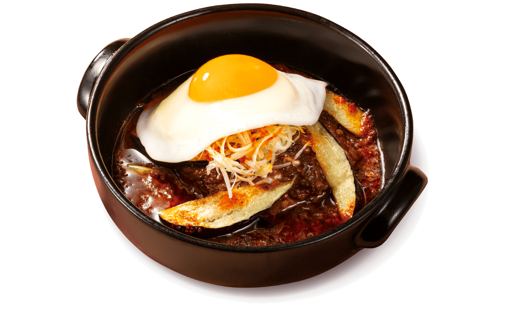 月見麻辣土鍋ハンバーグ