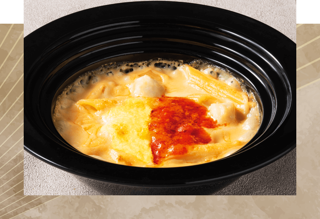 小柱とオマールソースのグラタン