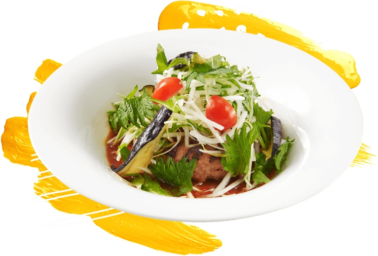 シャキシャキ大根と香味野菜の生姜醤油ハンバーグ