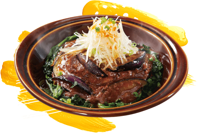 麻婆茄子ハンバーグ