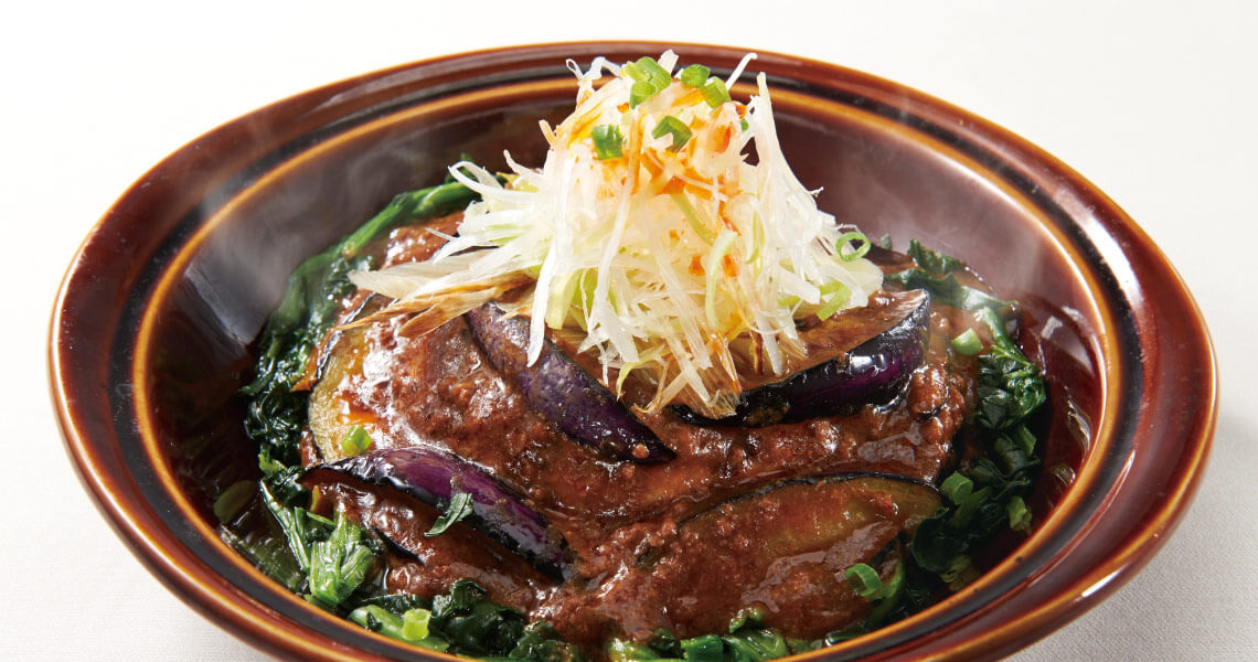 麻婆茄子ハンバーグ