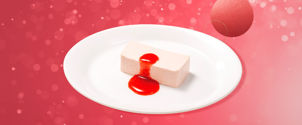 いちごのセミフレッド