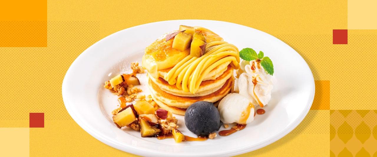 蜜いものブリュレパンケーキ