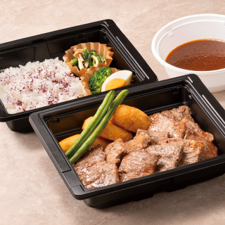 Wカットステーキ～選べるソース弁当