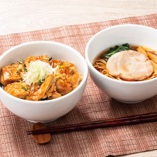 鶏の照り焼き丼＆ミニラーメン