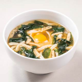 月見わかめうどん